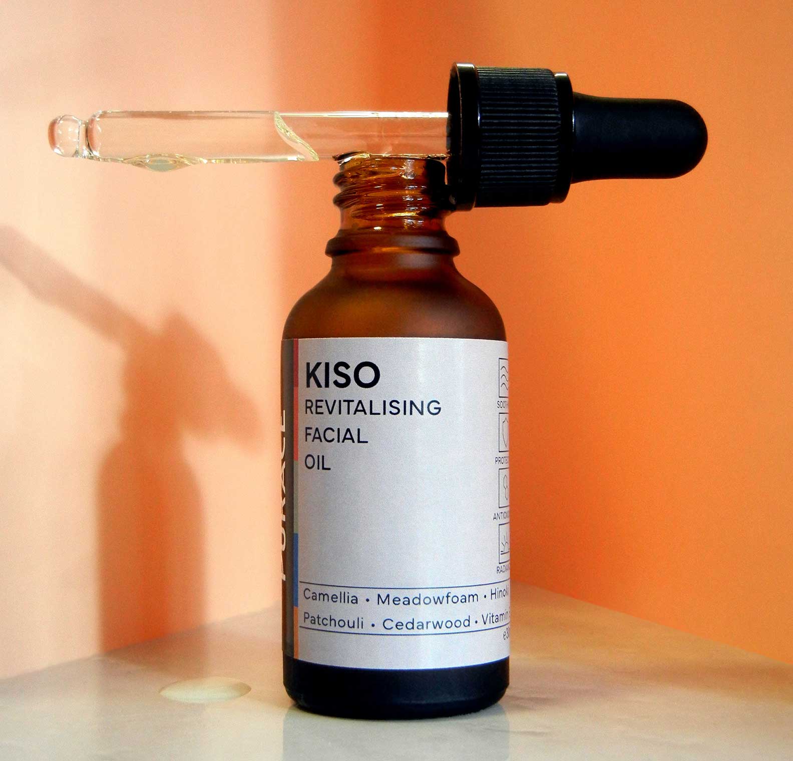 Kiso bottle and packaging