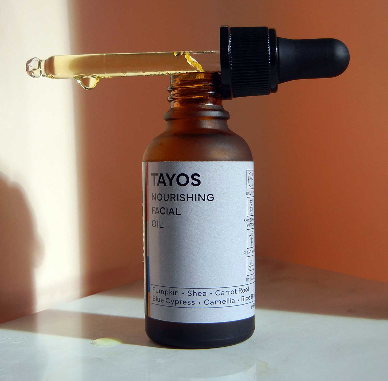 Tayos bottle and packaging